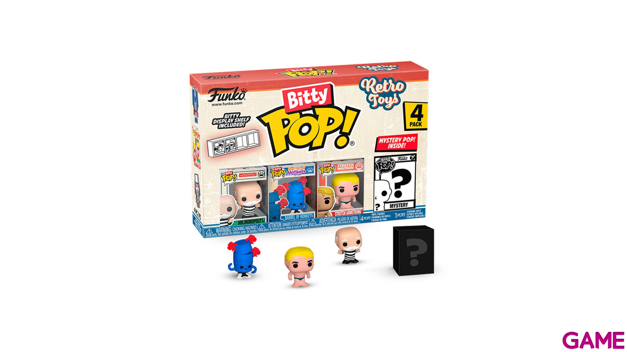 Bitty POP Pack 4 Figuras Retro Toys Mr. Monopoly-0